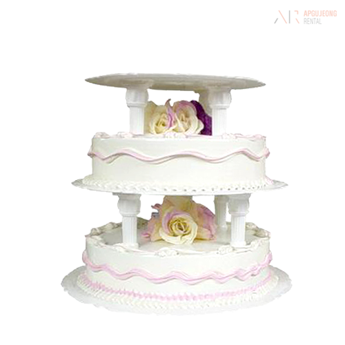 3단 모형 케이크 렌탈 피로연 웨딩케이크 뷔페용품 임대 대여